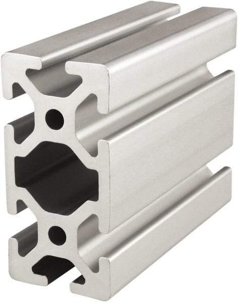 80/20 Inc. - 6 Meters Long x 40 mm Wide x 80 mm Deep, T-Slotted Aluminum Extrusion - Clear Anodized Finish - Apex Tool & Supply