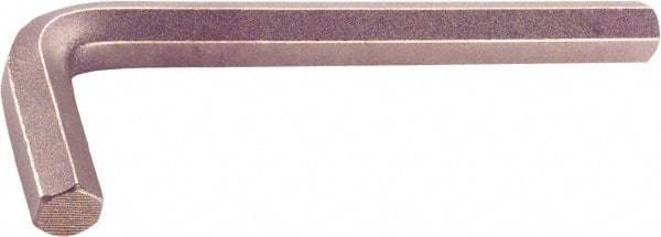 Ampco - 27mm Hex, Long Arm, Nonsparking Hex Key - 250mm OAL, Nickel Aluminum Bronze, Metric System of Measurement - Apex Tool & Supply