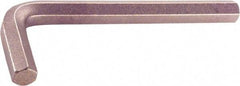 Ampco - 19mm Hex, Long Arm, Nonsparking Hex Key - 180mm OAL, Beryllium Copper Alloy, Metric System of Measurement - Apex Tool & Supply