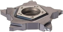 Iscar - PENTA24N140 IC908 Grade, 0.0551" Cutting Width, Carbide Cutoff Insert - Neutral Lead Angle, TiAlN Coated - Apex Tool & Supply