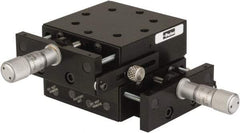 Parker - 29 Kg Capacity, M5 Mount Hole, 13mm Travel, Precision Ball Bearing Table with Center Drive - X-Y Stage, 8 Mounting Holes, 66-1/2mm Long x 66-1/2mm Wide x 25.4mm High - Apex Tool & Supply