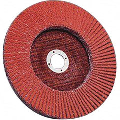 3M - 4-1/2" 50 Grit 7/8" Center Hole Type 27 Ceramic Flap Disc - Apex Tool & Supply