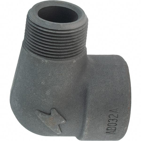 Made in USA - Size 1-1/4", Class 3,000, Forged Carbon Steel Black Pipe 90° Street Elbow - 3,000 psi, Threaded End Connection - Apex Tool & Supply