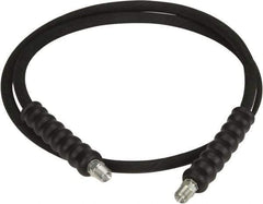 Enerpac - 1/4" Inside Diam x 1/4 NPT 6' Hydraulic Pump Hose - 10,000 psi, 3/8 NPTF Male Opposite End, Rubber - Apex Tool & Supply