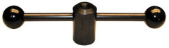 Morton Machine Works - 2 Straight Arms, 1/2-13" Hole, Black Oxide, Tapped Clamping Handle - 1/2" Arm Diam, 1-3/8" Hub Diam, 1-3/8" Ball Diam - Apex Tool & Supply