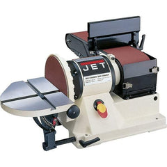 Jet - 48 Inch Long x 6 Inch Wide Belt, 9 Inch Diameter, Horizontal and Vertical Combination Sanding Machine - 2,258 Ft./min Belt Speed, 3/4 HP, Single Phase - Apex Tool & Supply