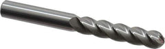 Accupro - 7/16" Diam, 2" LOC, 4 Flute Solid Carbide Ball End Mill - Uncoated, Single End, 4" OAL, 7/16" Shank Diam, Spiral Flute - Apex Tool & Supply