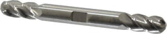 Accupro - 3/8" Diam, 3/4" LOC, 4 Flute Solid Carbide Ball End Mill - Uncoated, Double End, 3-1/2" OAL, 3/8" Shank Diam, Spiral Flute - Apex Tool & Supply