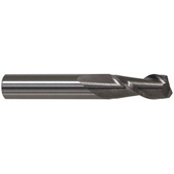 Accupro - 27/64", 5/8" LOC, 7/16" Shank Diam, 2" OAL, 2 Flute, Solid Carbide Square End Mill - Apex Tool & Supply