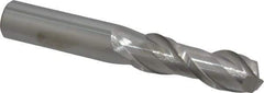 Accupro - 3/4", 2-1/4" LOC, 3/4" Shank Diam, 5" OAL, 2 Flute, Solid Carbide Square End Mill - Single End, Uncoated, Spiral Flute, 40° Helix, Centercutting, Right Hand Cut, Right Hand Flute - Apex Tool & Supply