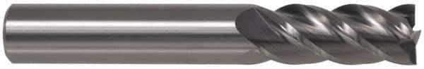 Accupro - 8mm, 14mm LOC, 8mm Shank Diam, 100mm OAL, 4 Flute, Solid Carbide Square End Mill - Single End, Uncoated, Spiral Flute, 40° Helix, Centercutting, Right Hand Cut, Right Hand Flute - Apex Tool & Supply