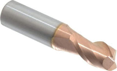 Accupro - 13/32", 5/8" LOC, 7/16" Shank Diam, 2" OAL, 2 Flute, Solid Carbide Square End Mill - Single End, TiCN Finish, Spiral Flute, 40° Helix, Centercutting, Right Hand Cut, Right Hand Flute - Apex Tool & Supply