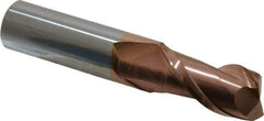 Accupro - 3/4", 1-1/2" LOC, 3/4" Shank Diam, 4" OAL, 2 Flute, Solid Carbide Square End Mill - Single End, TiCN Finish, Spiral Flute, 40° Helix, Centercutting, Right Hand Cut, Right Hand Flute - Apex Tool & Supply