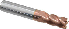 Accupro - 31/64", 1" LOC, 1/2" Shank Diam, 3" OAL, 4 Flute, Solid Carbide Square End Mill - Single End, TiCN Finish, Spiral Flute, 40° Helix, Centercutting, Right Hand Cut, Right Hand Flute - Apex Tool & Supply