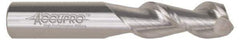 Accupro - 3/4", 1-1/2" LOC, 3/4" Shank Diam, 4" OAL, 2 Flute, Solid Carbide Square End Mill - Single End, Uncoated, Spiral Flute, 45° Helix, Centercutting, Right Hand Cut, Right Hand Flute - Apex Tool & Supply