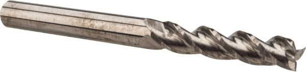 Accupro - 1", 4-1/8" LOC, 1" Shank Diam, 7" OAL, 3 Flute, Solid Carbide Square End Mill - Single End, Uncoated, Spiral Flute, 37° Helix, Centercutting, Right Hand Cut, Right Hand Flute - Apex Tool & Supply