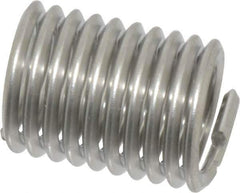 Recoil - 3/8-16 UNC, 3/4" OAL, Free Running Helical Insert - 10 Free Coils, Tanged, Stainless Steel, Bright Finish, 2D Insert Length - Apex Tool & Supply