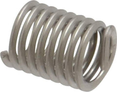 Recoil - #12-24 UNC, 0.432" OAL, Free Running Helical Insert - 8-3/8 Free Coils, Tanged, Stainless Steel, Bright Finish, 2D Insert Length - Apex Tool & Supply