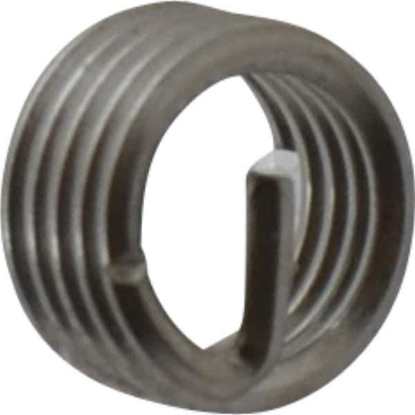 Recoil - M5x0.80 Metric Coarse, 5mm OAL, Free Running Helical Insert - 4-1/8 Free Coils, Tanged, Stainless Steel, Bright Finish, 1D Insert Length - Apex Tool & Supply