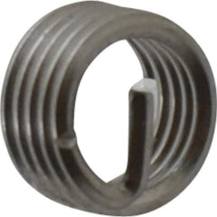 Recoil - M5x0.80 Metric Coarse, 5mm OAL, Free Running Helical Insert - 4-1/8 Free Coils, Tanged, Stainless Steel, Bright Finish, 1D Insert Length - Apex Tool & Supply