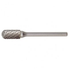 SC-51 Double Cut Solid Carbide Bur-Cylindrical with Ball Nose - Apex Tool & Supply
