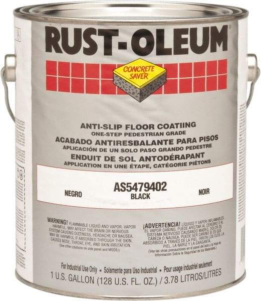 Rust-Oleum - 1 Gal Can Gloss Black Antislip Epoxy - 50 Sq Ft/Gal Coverage, <340 g/L VOC Content - Apex Tool & Supply