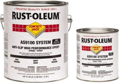 Rust-Oleum - 1 Gal Kit Gloss Navy Gray Antislip Epoxy - 40 to 60 Sq Ft/Gal Coverage, <250 g/L VOC Content - Apex Tool & Supply