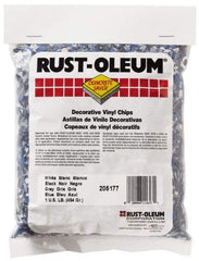 Rust-Oleum - Black/White/Blue Vinyl Floor Chips - 1 Lb Plastic Bag - Apex Tool & Supply