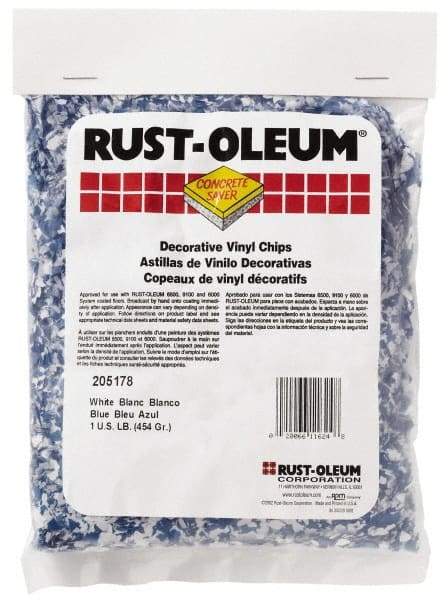 Rust-Oleum - Blue/White Vinyl Floor Chips - 1 Lb Plastic Bag - Apex Tool & Supply