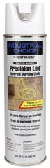 Rust-Oleum - 17 fl oz White Marking Chalk - 500' to 530' Coverage at 1-1/4" Wide, Water-Based Formula - Apex Tool & Supply