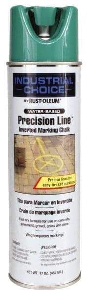 Rust-Oleum - 17 fl oz Green Marking Chalk - 500' to 530' Coverage at 1-1/4" Wide, Water-Based Formula - Apex Tool & Supply