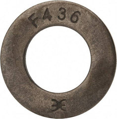 Value Collection - 1-1/8" Screw, Grade SAE 1035-1050 Steel Structural Flat Washer - 1-1/4" ID x 2-1/4" OD, Plain Finish - Apex Tool & Supply