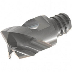 Iscar - MM EA Grade IC08 Carbide End Milling Tip Insert - Uncoated, 2 Flutes, 10mm Cutting Diam, 7mm Depth of Cut, 13mm Extension, 0.0394" Cnr Rad, 45° Helix - Apex Tool & Supply