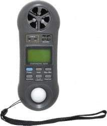 General - 0.4 to 30 m/Sec Air Anemometer, Hygrometer, Thermometer and Light Meter - 1300°F Max - Apex Tool & Supply