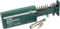 Wiha - 10 Piece, 1/4" Drive Screwdriver Torx Insert Bit Set - T5 to T30 Torx - Apex Tool & Supply