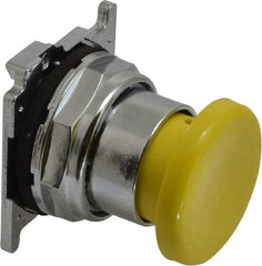 Eaton Cutler-Hammer - Extended Mushroom Head Pushbutton Switch Operator - Yellow, Round Button, Nonilluminated - Apex Tool & Supply