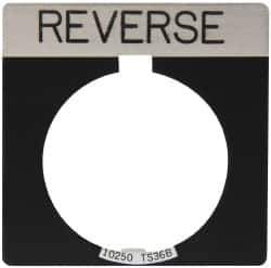 Eaton Cutler-Hammer - Square, Legend Plate - Reverse - Black Background, 30-1/2mm Hole Diameter - Apex Tool & Supply