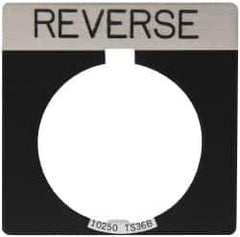 Eaton Cutler-Hammer - Square, Legend Plate - Reverse - Black Background, 30-1/2mm Hole Diameter - Apex Tool & Supply