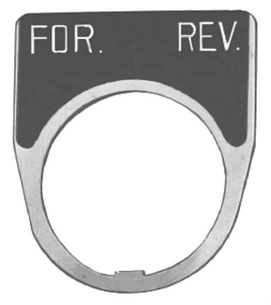 Eaton Cutler-Hammer - Half Round, Legend Plate - Close - Black Background, 30-1/2mm Hole Diameter - Apex Tool & Supply