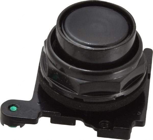 Eaton Cutler-Hammer - Flush Pushbutton Switch Operator - Black, Round Button, Nonilluminated - Apex Tool & Supply