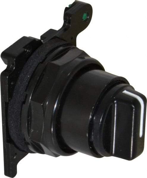 Eaton Cutler-Hammer - 30-1/2mm Mount Hole, 3 Position, Knob Operated, Selector Switch Only - Black, Maintained (MA) - Momentary (MO), Corrosion Resistant, Oil and Watertight - Apex Tool & Supply
