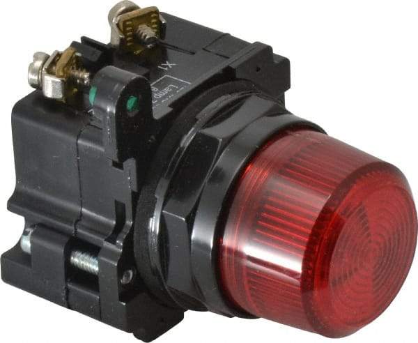 Eaton Cutler-Hammer - 120 VAC Red Lens Incandescent Indicating Light - Corrosion Resistant, Oiltight, Watertight - Apex Tool & Supply