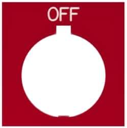 Eaton Cutler-Hammer - Square, Legend Plate - Off - Red Background, 30-1/2mm Hole Diameter, 1.77 Inch Square - Apex Tool & Supply