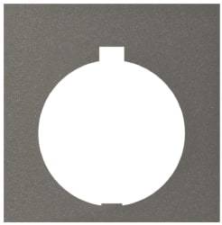 Eaton Cutler-Hammer - Square, Plastic Legend Plate - Blank - Black and Red Background, Black Letters, 30-1/2mm Hole Diameter, 1.77 Inch Square - Apex Tool & Supply