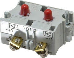 Eaton Cutler-Hammer - 2NC, 0.5 Amp, Electrical Switch Contact Block - 120 VAC/VDC, Pressure Terminal, 30-1/2mm Hole, For Use with E34 Operators, Standard 10250T - Apex Tool & Supply