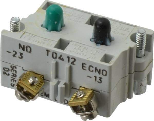 Eaton Cutler-Hammer - 2NO, 0.5 Amp, Electrical Switch Contact Block - 120 VAC/VDC, Pressure Terminal, 30-1/2mm Hole, For Use with E34 Operators, Standard 10250T - Apex Tool & Supply