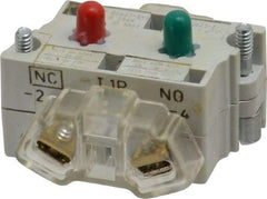 Eaton Cutler-Hammer - NO/NC, 0.5 Amp, Electrical Switch Contact Block - 120 VAC/VDC, Pressure Terminal, 30-1/2mm Hole, For Use with E34 Operators, Standard 10250T - Apex Tool & Supply