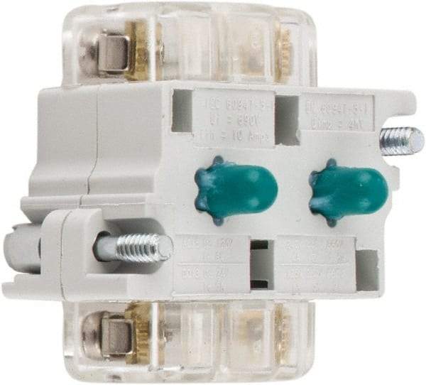 Eaton Cutler-Hammer - 2NO, 0.5 Amp, Electrical Switch Contact Block - 120 VAC/VDC, Pressure Terminal, 30-1/2mm Hole, For Use with E34 Operators, Standard 10250T - Apex Tool & Supply