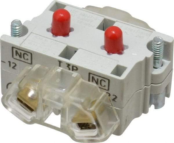 Eaton Cutler-Hammer - 2NC, 0.5 Amp, Electrical Switch Contact Block - 120 VAC/VDC, Pressure Terminal, 30-1/2mm Hole, For Use with E34 Operators, Standard 10250T - Apex Tool & Supply