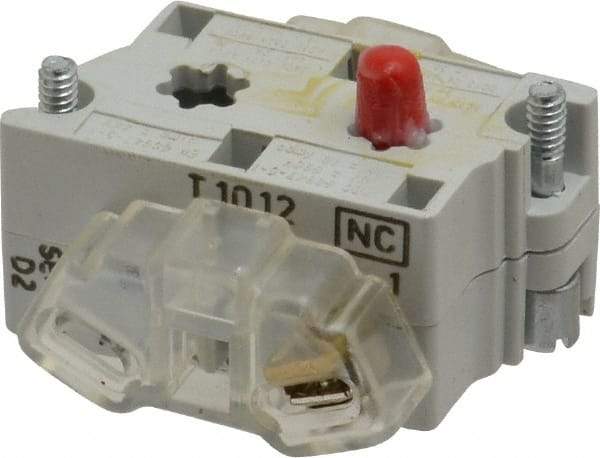 Eaton Cutler-Hammer - NC, 0.5 Amp, Electrical Switch Contact Block - 120 VAC/VDC, Pressure Terminal, 30-1/2mm Hole, For Use with E34 Operators, Standard 10250T - Apex Tool & Supply